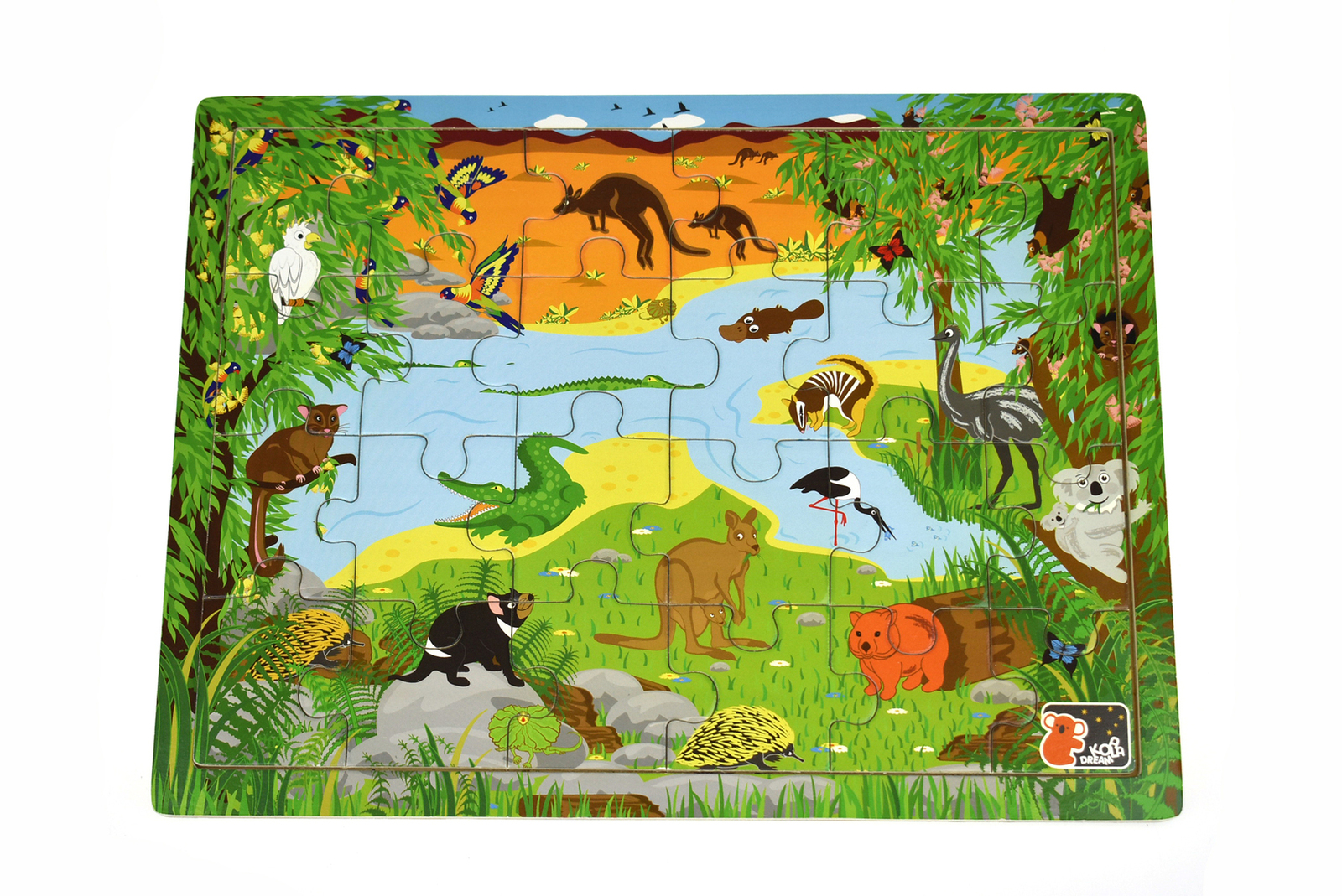 Australian Animals and Names Jigsaw Puzzle (24 Piece)
