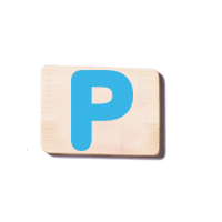 Train Carriage Letter Tablet - P