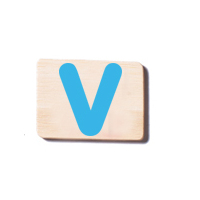Train Carriage Letter Tablet - V