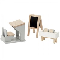 Wooden Doll's House School Furniture Set image