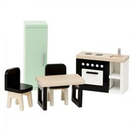 Wooden Doll's House Kitchen Furniture Set image