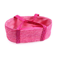 Straw Doll/Teddy Carry Basket – Pink