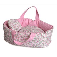 Carry Cot with Flower Print Bedding image