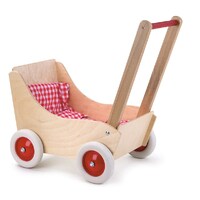 Beechwood Pram with Red Gingham Lining image