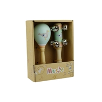 Wooden Maraca and Bell Stick Music Set image