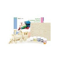 Painting 3D Wooden Locomotive image