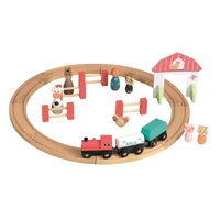 EGMONT WOODEN FARM TRAIN SET image
