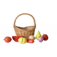 Egmont Wooden Fruit and Vegetable Set in a basket image
