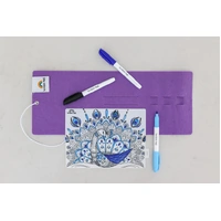 Mini - Peacock Mandala Reusable Scribble Mat image