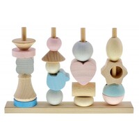 Hess-Spielzeug Stacking Abacus Natural  image