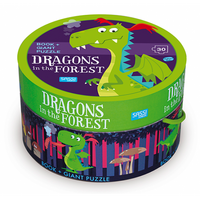 Book and Giant Puzzle - Dragon in the Forest (30 piece) image