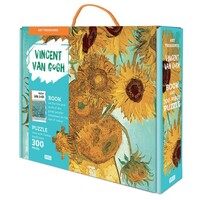 Puzzle and Book Set  - Vincent van Gogh Sunflowers