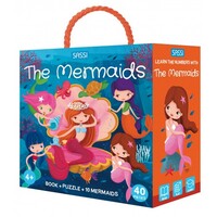 3D Puzzle &  Book Set - Learn Numbers Mermaids image