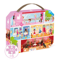 Janod - Dance Suitcase Puzzle (100 piece) image