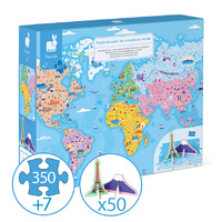 Janod - Educational Puzzle World (350 piece)