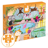 Janod - Tactile Puzzle Zoo (20 piece) -  AWARD image