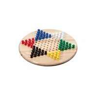 Chinese Checkers - with wood pegs image