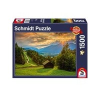 Sunset over Mountain Wamberg (1500 pce) image