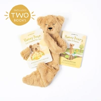 Slumberkins - Honey Bear's Gratitude Plush Snuggler Set - with 2 Books image