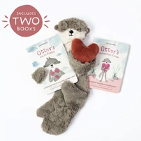 Slumberkins - Otter's Building Connections Plush Snuggler Set + 2 Books image