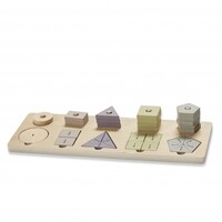 Wooden Edu Shapes & Fraction Games Set image