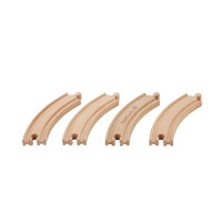4 Piece 6" Curved Train Track