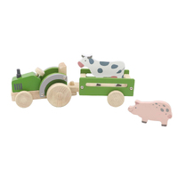 Wooden Tractor with Farm Animal image