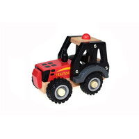KD WOODEN RED TRACTOR
