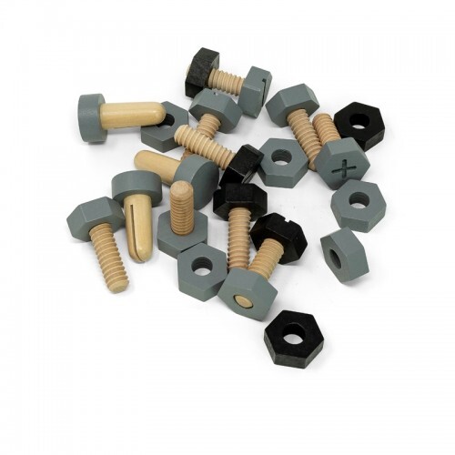 Wooden Tools - Screws, Nuts &Bolts Set (21 piece)