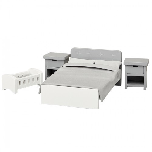 Wooden Doll's House Bedroom Furniture Set