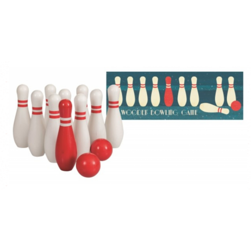 Wooden 10 Pin Bowling Set 