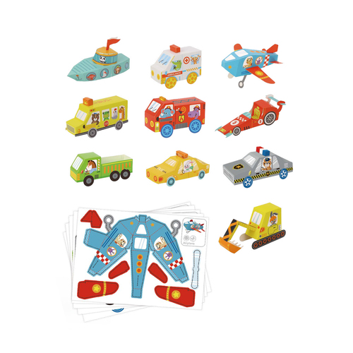 3d Paper Model Vehicles Craft Kit