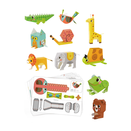 3d Paper Model Animals Craft Kit