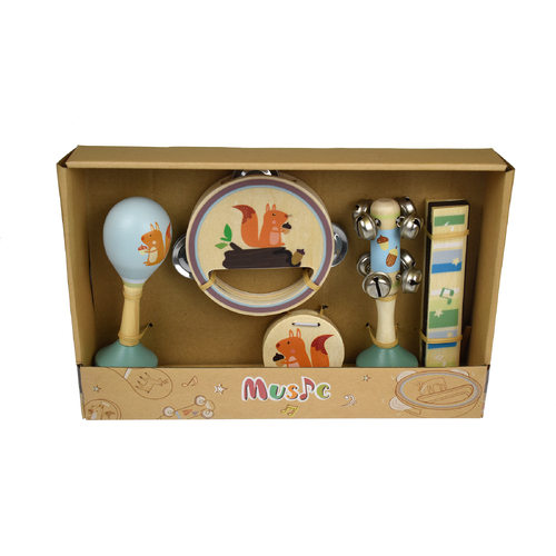 Woodland Wooden 5 piece Musical Set [Type: squirrel]