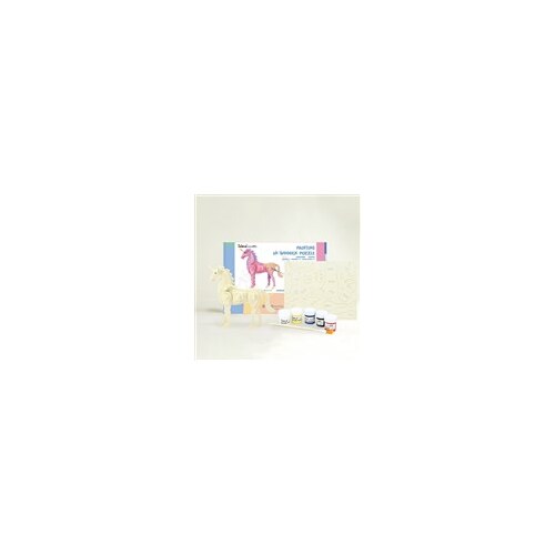 Painting 3D Wooden Unicorn