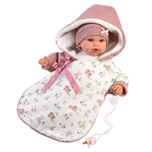 Llorens crying baby doll - soft body (36 cm) - with sleeping bag