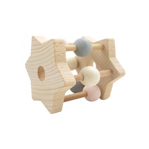 Hess-Spielzeug Rattle Star Natural Pink