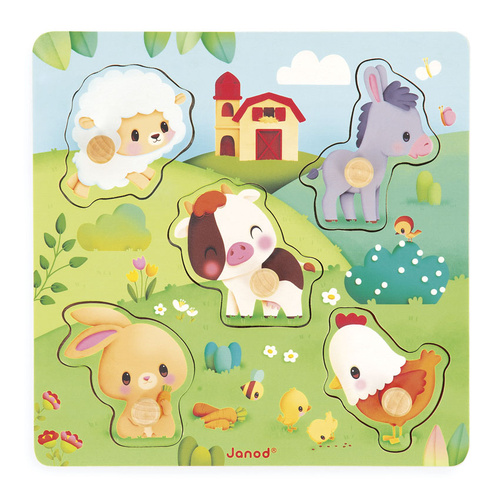Tactile Farm Peg Puzzle