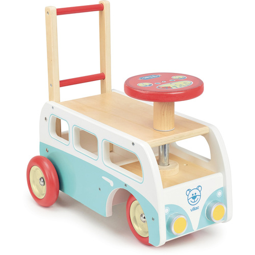Retro wooden toy combi walker & ride on (44 x 43 x 26cm)