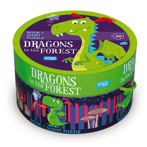 Book and Giant Puzzle - Dragon in the Forest (30 piece)