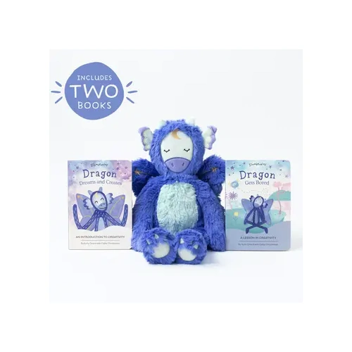 Slumberkins - Dragon's Creativity Plush Set - with 2 Books