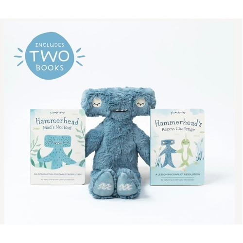 Slumberkins - Hammerhead's Conflict Resolution Plush Set - with 2 Books
