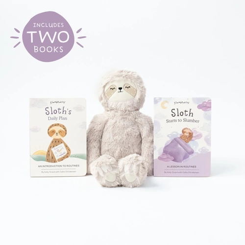 Slumberkins - Sloth's Routines Plush Set - with 2 Books