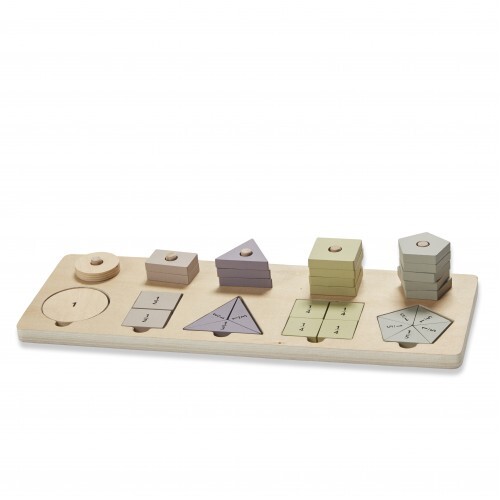 Wooden Edu Shapes & Fraction Games Set