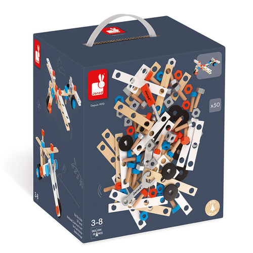 Janod - BricoKids DIY Barrel 50 Piece