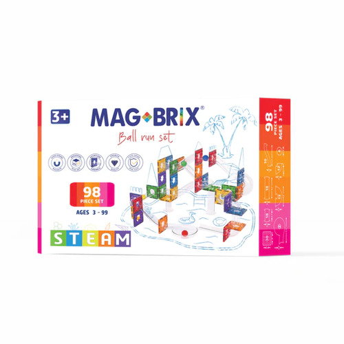 Magbrix Marble Run - 98 piece Ball Run