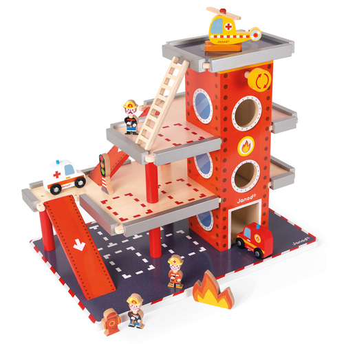 Janod - Fire Station - (45 x 30 x 36cm) - AWARD (only 1 left - display)