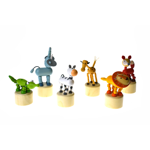 Wooden Pushing Puppet - Dancing Animals