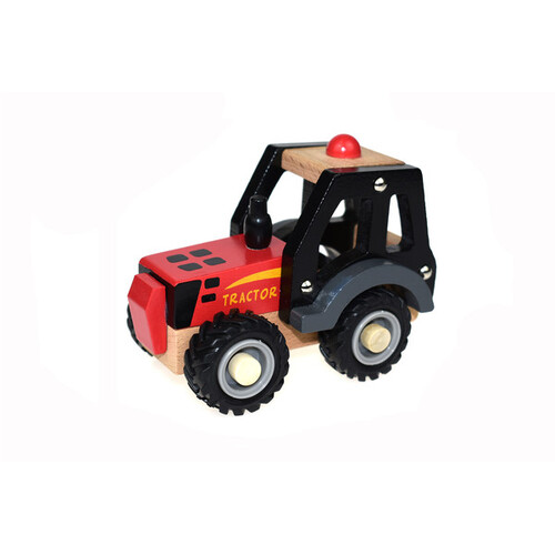 KD WOODEN RED TRACTOR